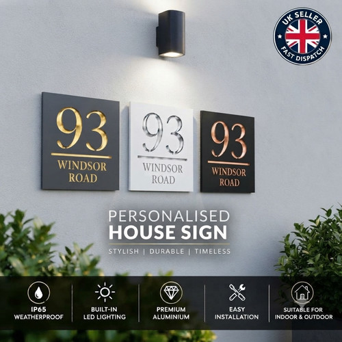 Personalised house number - personalised,