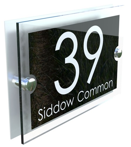 Contemporary house sign - house,