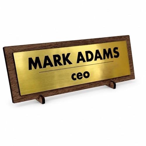 Personalised desk name plate - name,