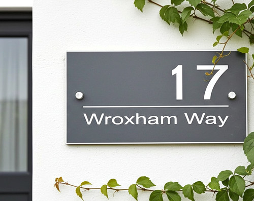 Address plaque house - address,