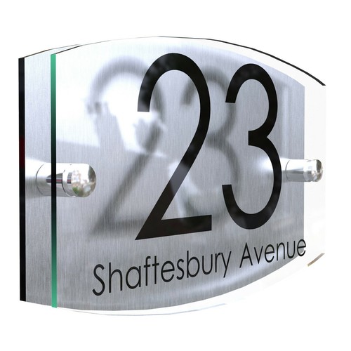 Contemporary house sign - contemporary,