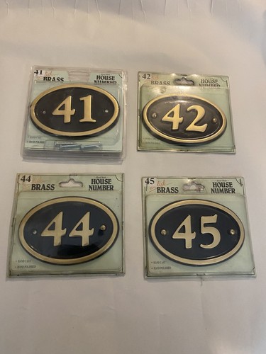 House number plates - house, by