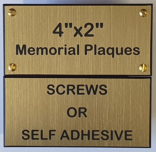 Engraved memorial plaque brass - plaque,