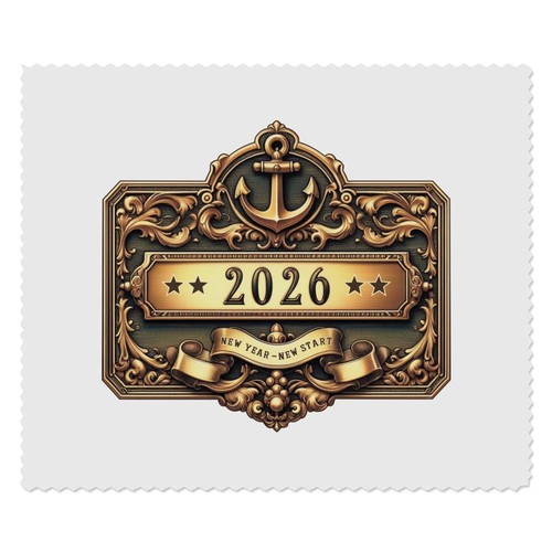 Brass plate new year - plate,