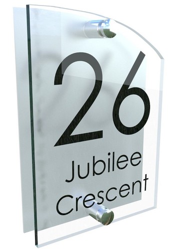 Contemporary house sign - contemporary,