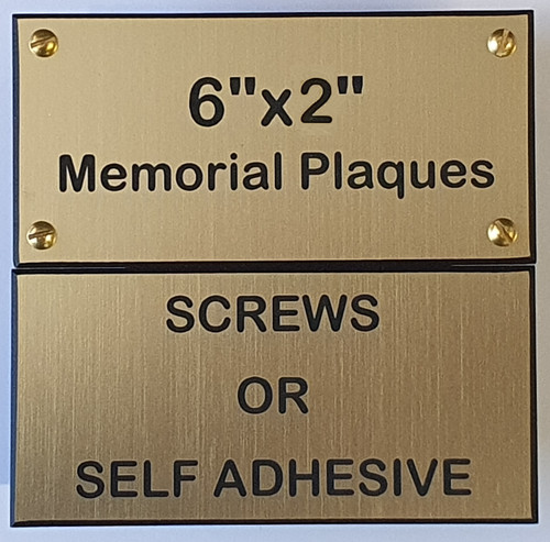 Engraved memorial plaque brass - engraved,
