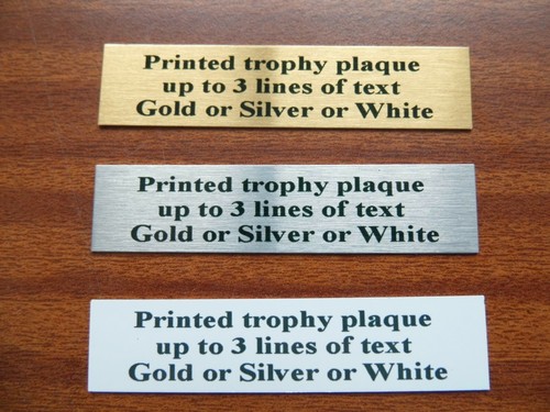 Trophy plaque black - trophy, printed