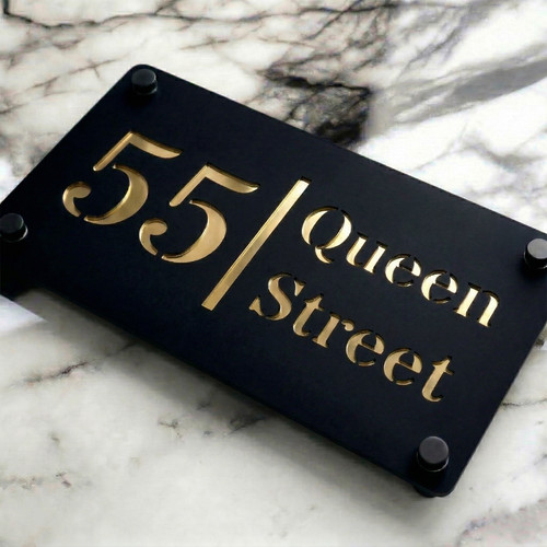 Personalised house number - personalised, sign