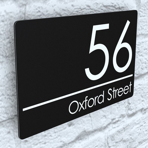 Floating house number plaques - number,