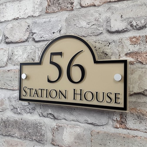 House number plaque door sign - plaque,