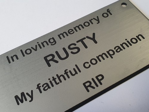 Engraved memorial plaque - engraved,