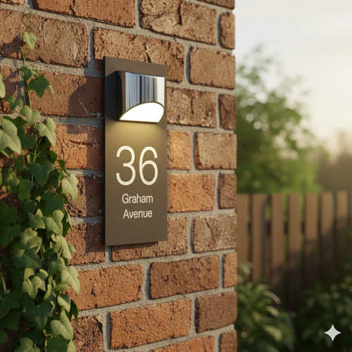 Custom house number plaques - house,