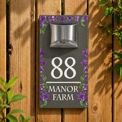 Floral personalised solar - personalised,