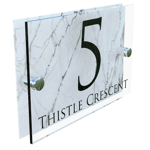 Marble house signs - signs, plaques