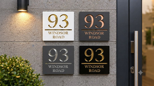 House number plaques - plaques, sign
