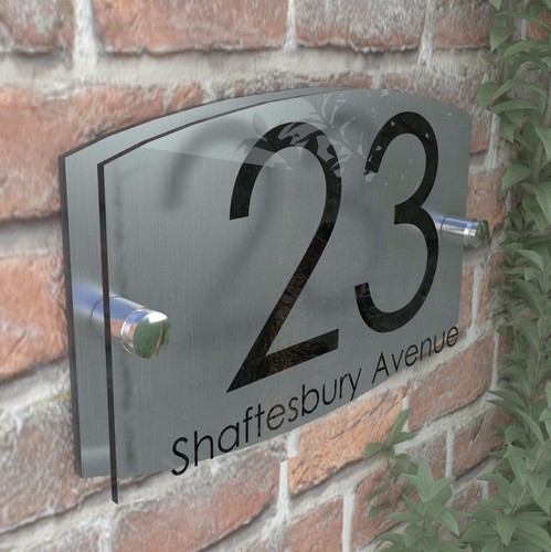 Contemporary house sign - contemporary,
