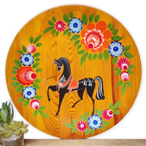 Wooden wall plate - plate, art