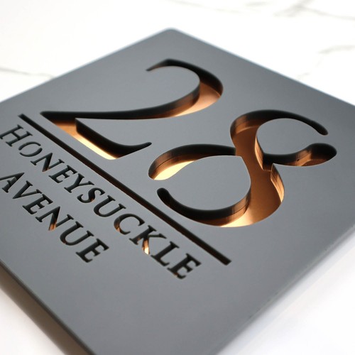 Modern gray laser cut engraved - gray,