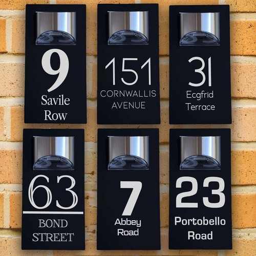 House number plaques led - plaques, solar