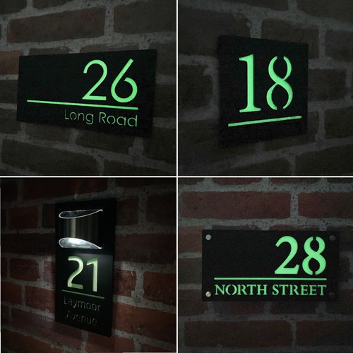 House number plaques - number, in