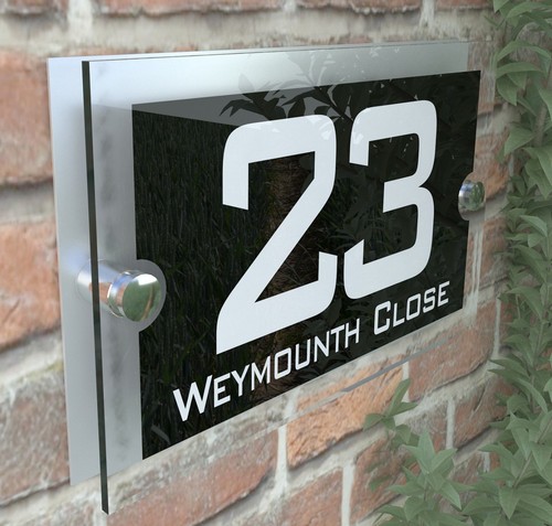 Modern house sign - modern, door