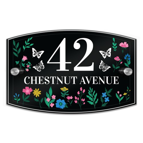 Contemporary house sign - contemporary,