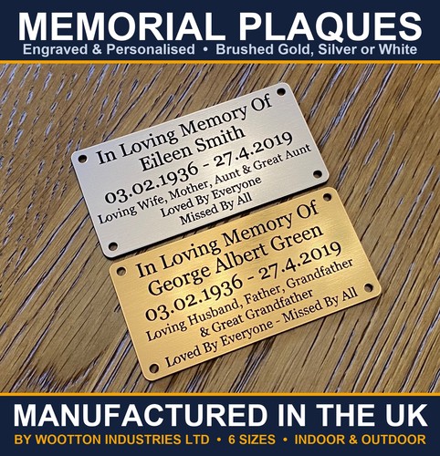 Memorial plaques name plates - plaques,